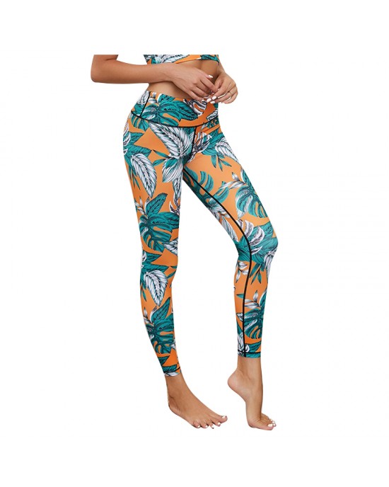 Women Color Print Yoga Set